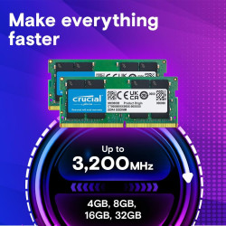 Crucial 8GB DDR4 3200MHz SO-DIMM – Memoria RAM ad Alte Prestazioni per Notebook e Mini PC