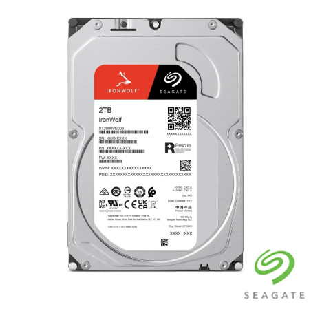 Seagate IronWolf 2TB 3.5" SATA3 256MB 5400RPM – HDD NAS Affidabile ad Alte Prestazioni