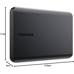Hard Disk Esterno Toshiba Canvio Basics 2TB 2.5" USB 3.2 – Portatile, Plug & Play, Nero