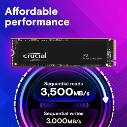 Crucial 2TB NVMe M.2 SSD PCIe 3.0 - Ultra Velocità di Lettura Fino a 3.500 MB/s per PC e Gaming