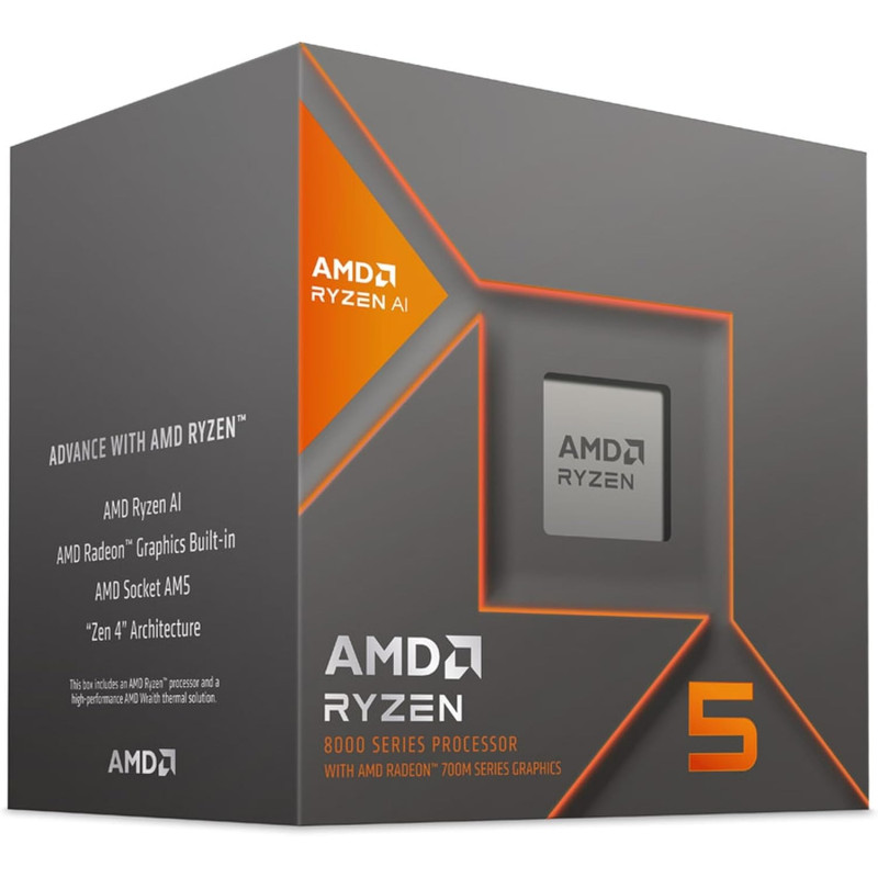 AMD Ryzen 5 8600G 6-Core 4.3GHz (Boost fino a 5.0GHz) 16MB Cache AM5 Box