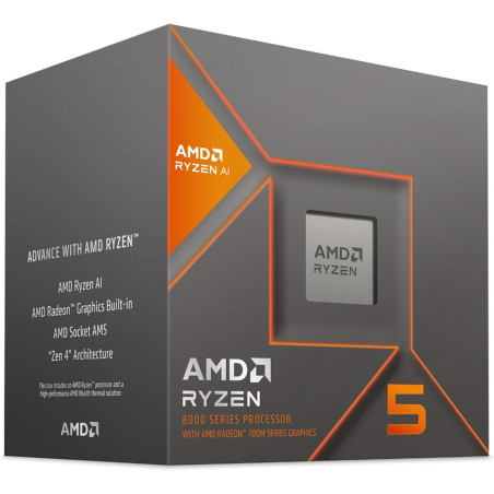 AMD Ryzen 5 8600G 6-Core 4.3GHz (Boost fino a 5.0GHz) 16MB Cache AM5 Box