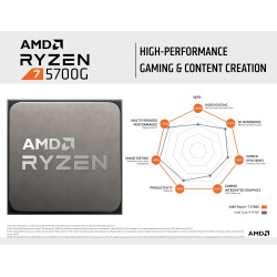 AMD Ryzen 7 5700G 3.8GHz (Boost 4.6GHz) 8 Core 16MB Cache L3 Socket AM4 - Versione Box