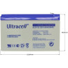 Batteria Ultracell 12V 9Ah – Faston Grande 6.35mm | Al Piombo Sigillata VRLA Senza Manutenzione per UPS e Sicurezza