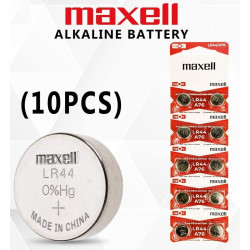Batteria Maxell A76 LR44 AG13 – Alcalina a Bottone | Blister da 10 Pezzi | Ideale per Orologi, Telecomandi e Giocattoli