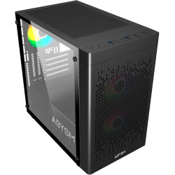 Case Abysm Danube Inva MX202 ATX, ITX, Micro ATX RGB Tower - Design Elegante e Spazioso per Gaming