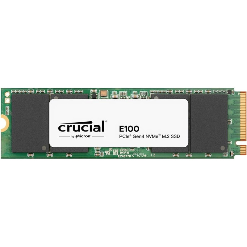Crucial E100 480GB SSD NVMe M.2 2280 – Unità a Stato Solido Veloce e Affidabile per PC e Laptop | Trinacria Store