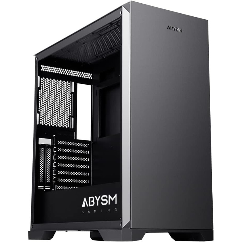 Case Abysm Gaming ATX, EATX, ITX, Micro ATX Tower con USB 3.0 e USB-C - Design Elegante per PC da Gaming