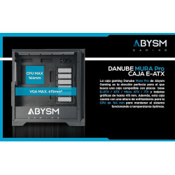 Case Abysm Gaming ATX, EATX, ITX, Micro ATX Tower con USB 3.0 e USB-C - Design Elegante per PC da Gaming