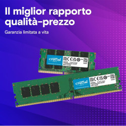 Crucial 32GB DDR4 3200MHz CL22 - Memoria RAM per PC Desktop e Gaming