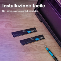 Crucial 16GB DDR5 5600MHz CL46 1.1V - Memoria RAM Ad Alte Prestazioni per PC Desktop e Gaming