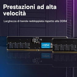 Crucial 16GB DDR5 5600MHz CL46 1.1V - Memoria RAM Ad Alte Prestazioni per PC Desktop e Gaming
