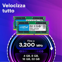 Crucial 16GB DDR4 3200MHz SO-DIMM - RAM ad Alte Prestazioni per Notebook e Mini PC